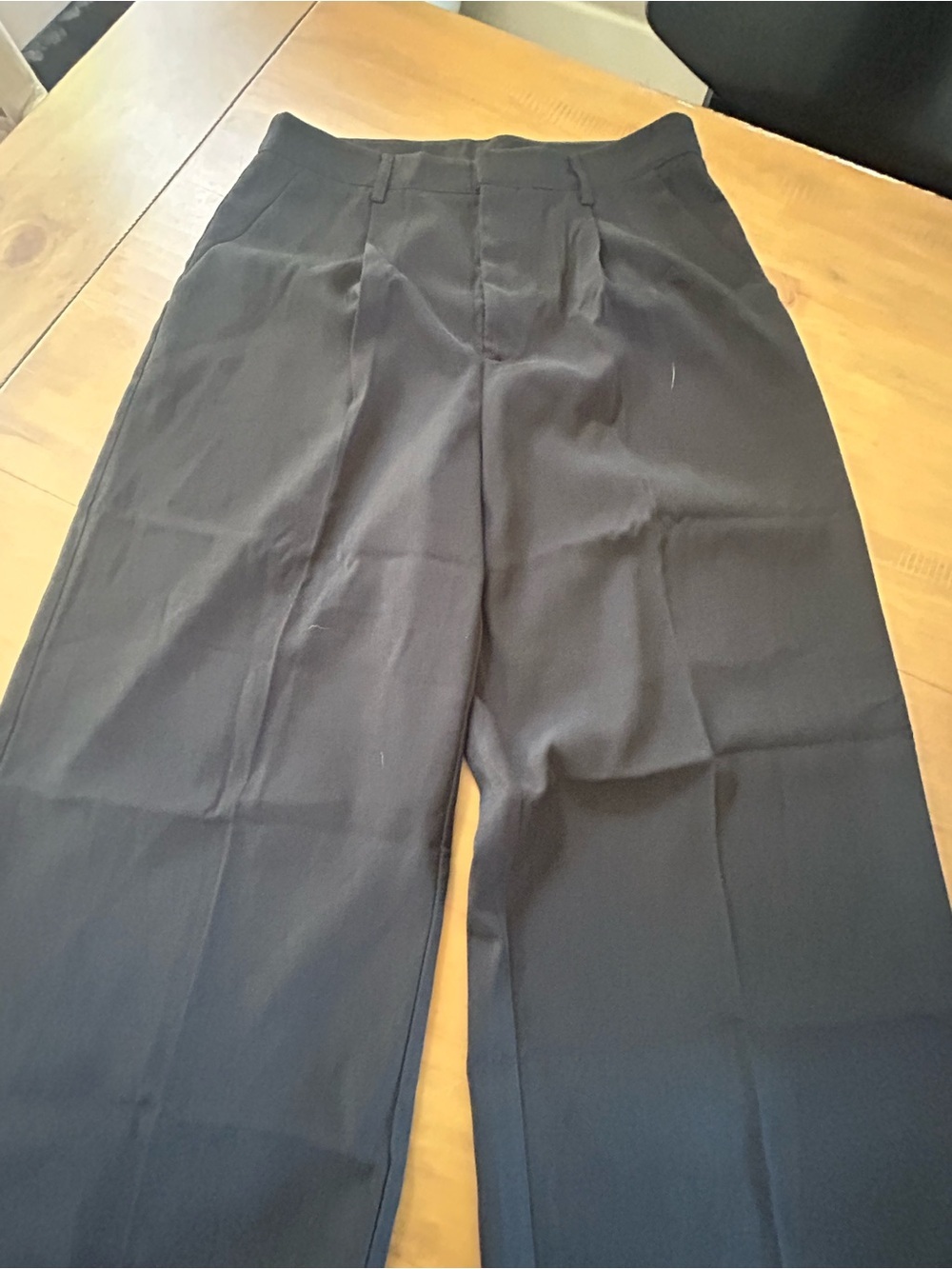 NWT Cider Mid Rise Wide-Leg Pleated Black Trousers for Women - Picture 11 of 15